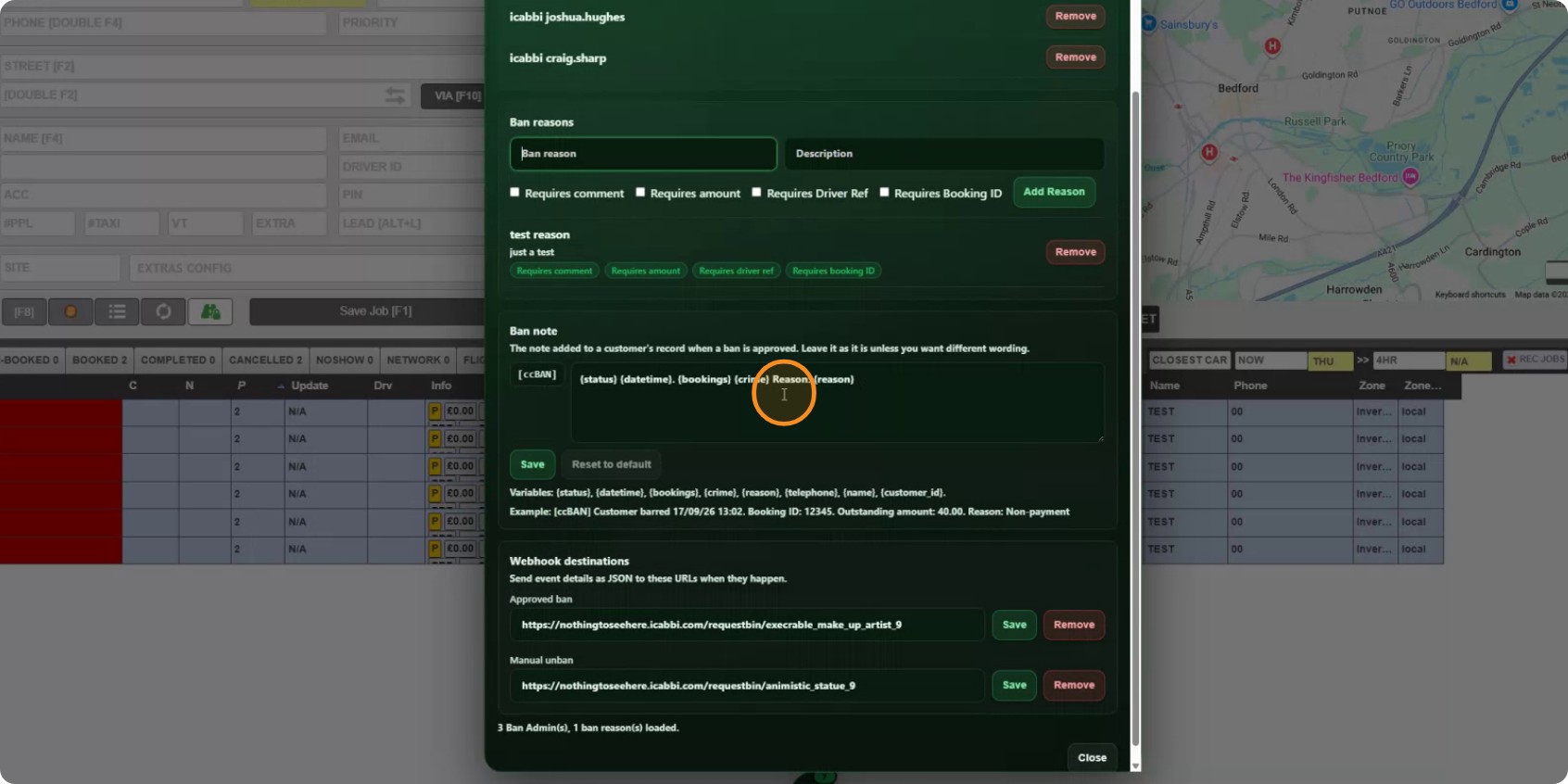 Editing the note template